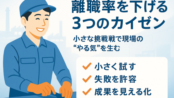 工場の離職率を下げるには？ — 改善コンサルが現場で勧める実践策