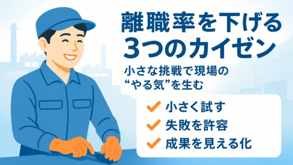 工場の離職率を下げるには？ — 改善コンサルが現場で勧める実践策
