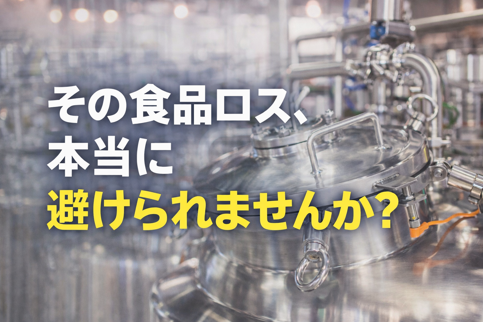 その食品ロス、本当に避けられませんか？