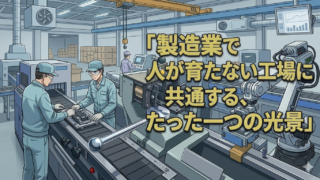 製造業で人が育たない工場に共通する、たった一つの光景